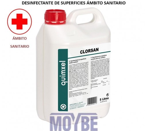 Desinfectante de Superficies Ámbito Sanitario CLORSAN 5lts.