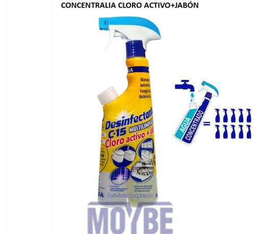 Concentralia Limpiador Desinfectante Cloro Activo + Jabón