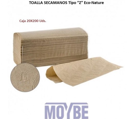 Toallas Zig-Zag Eco-Nature (Caja 20x200 Unidades)