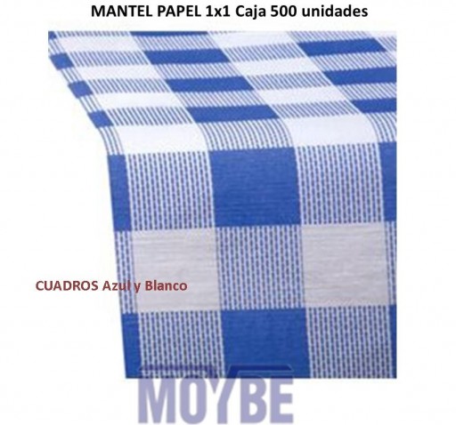 Mantel Cuadros Azules 1x1 (Cajas 500 Unidades) [0]