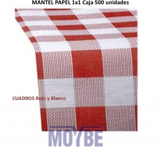 Mantel Cuadros Rojos 1x1 (Caja 500 Unidades) [0]