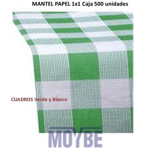Mantel Cuadros Verdes 1x1 (Caja 500 Unidades)