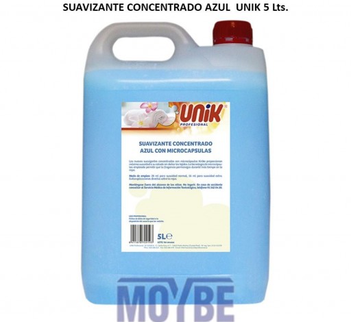 Suavizante Concentrado Azul Con Microcápsulas UNIK 5 Lts.