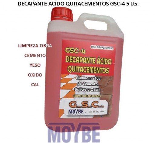 Decapante Acido Quitacementos GCS-4 5 Litros