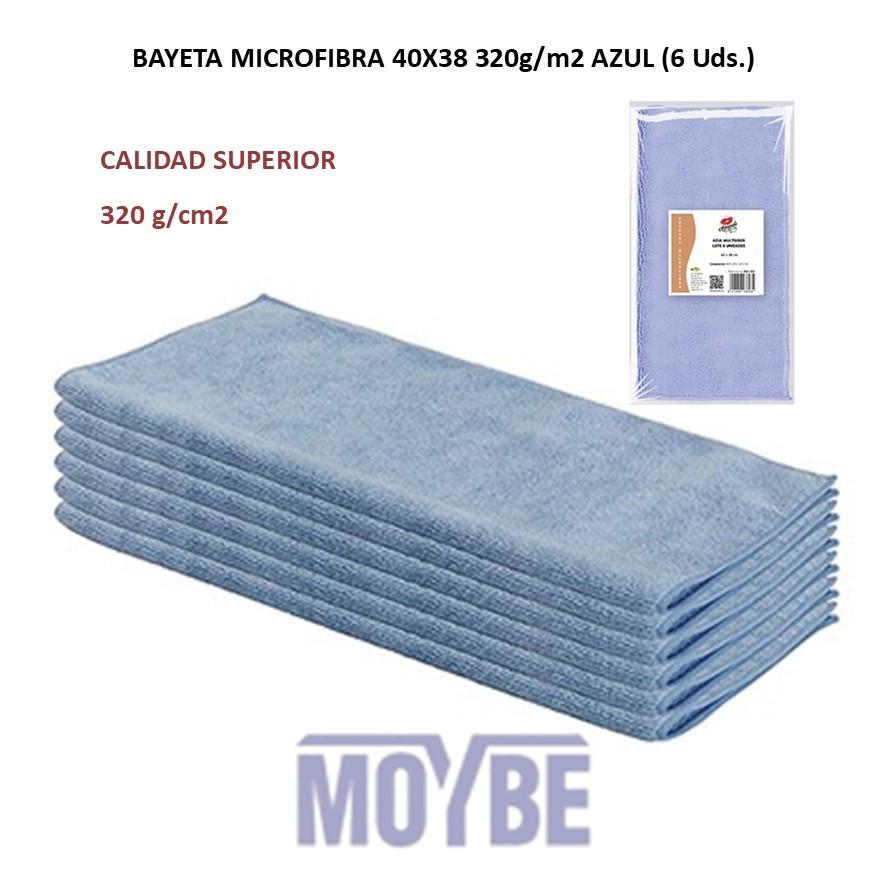 Bayeta Microfibra Especial Cristales Azul 40X38 cm. 320 g/m2., Lote 6  Unidades