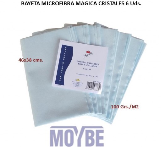 Bayeta Microfibra Mágica Cristales 46x38 (6 Unidades)
