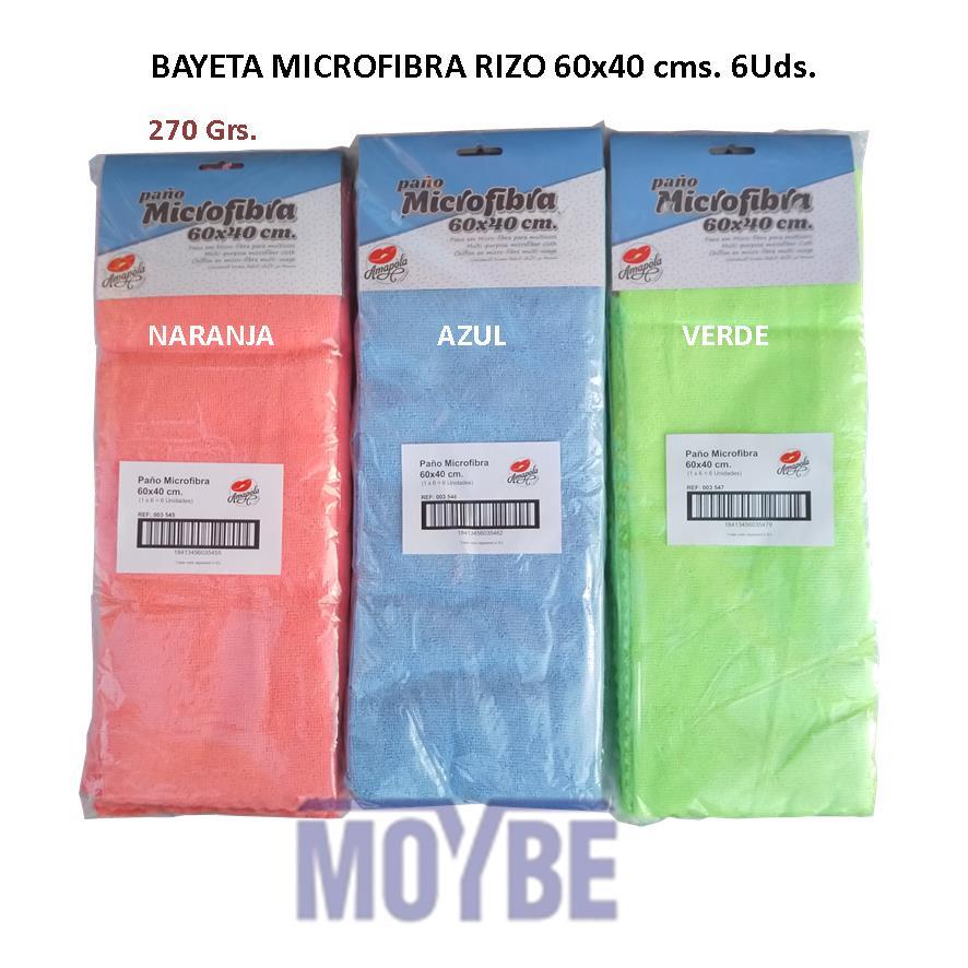 Bayeta Microfibra Rizo  60X40 cm  6 Unidades