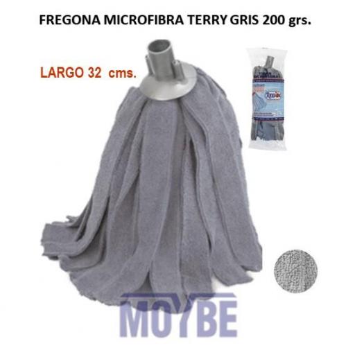 Fregona Microfibra TERRY Gris 200 gramos.
