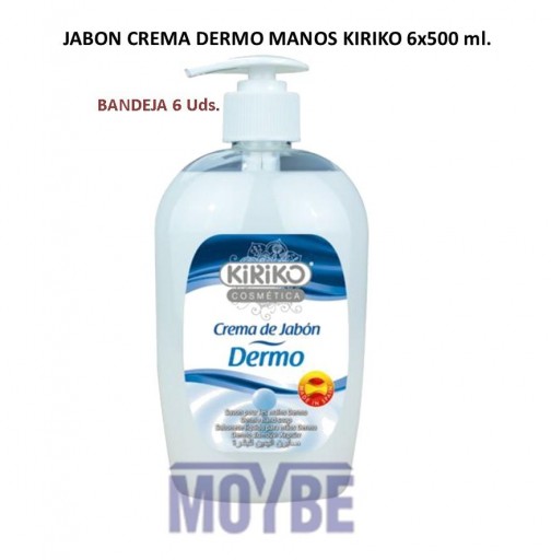 Jabón Manos Dermo KIRIKO  Con Dosificador 6x500 ml. [1]