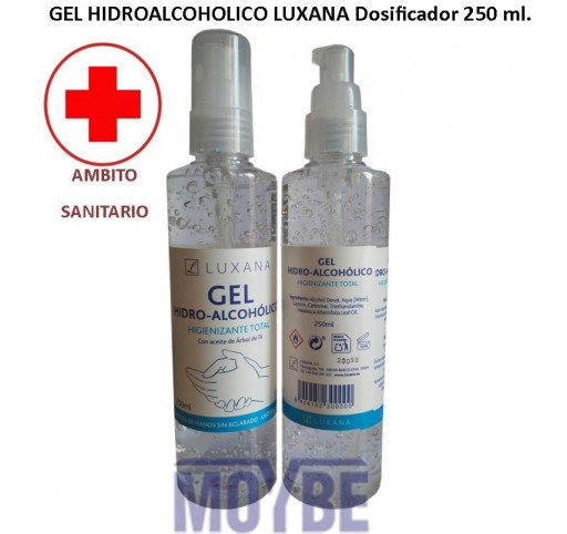 Gel Hidroalcoholico Antiséptico LUXANA Pulverizador 250 ml.