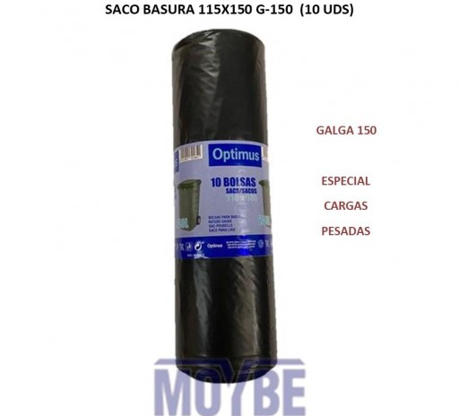 Saco de Basura 115x150 G-150 (10 Unidades)