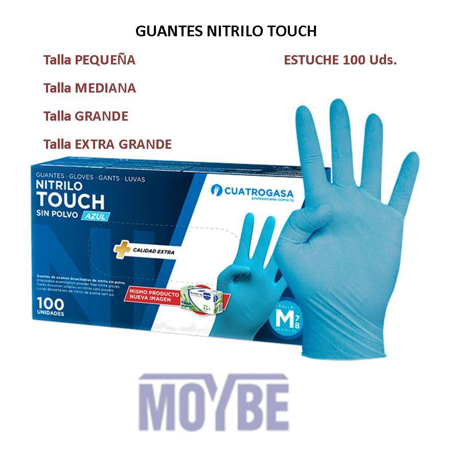 Guantes Nitrilo Touch Azul Caja 100 Unidades