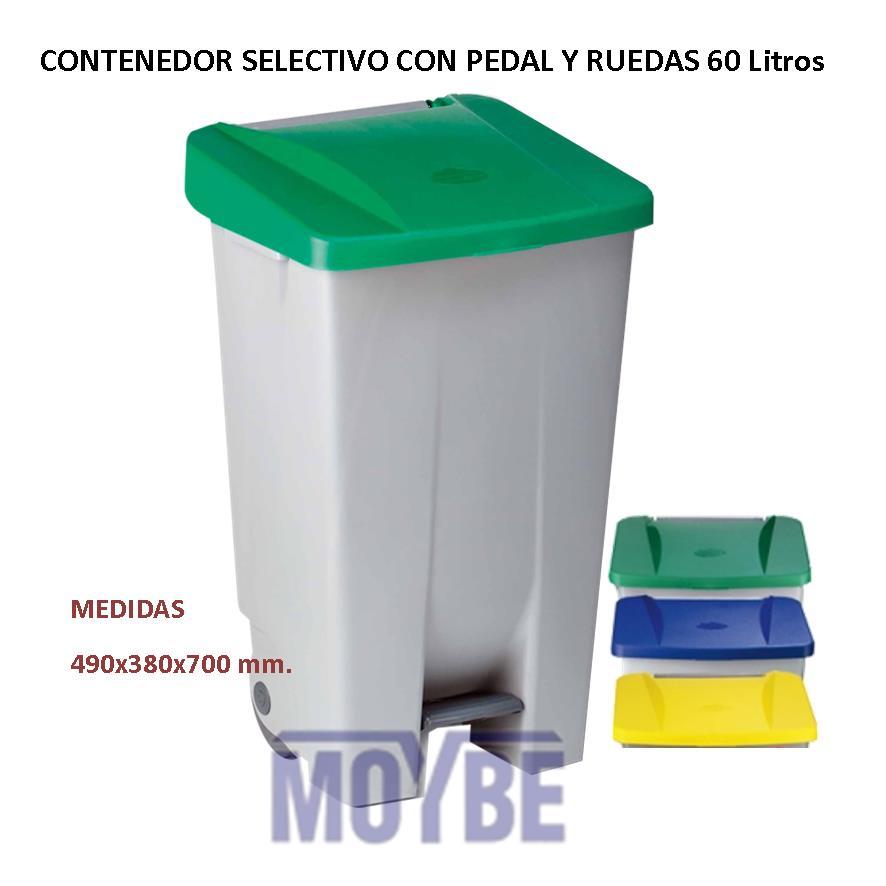 Contenedor Selectivo Ruedas con Pedal (60 litros)