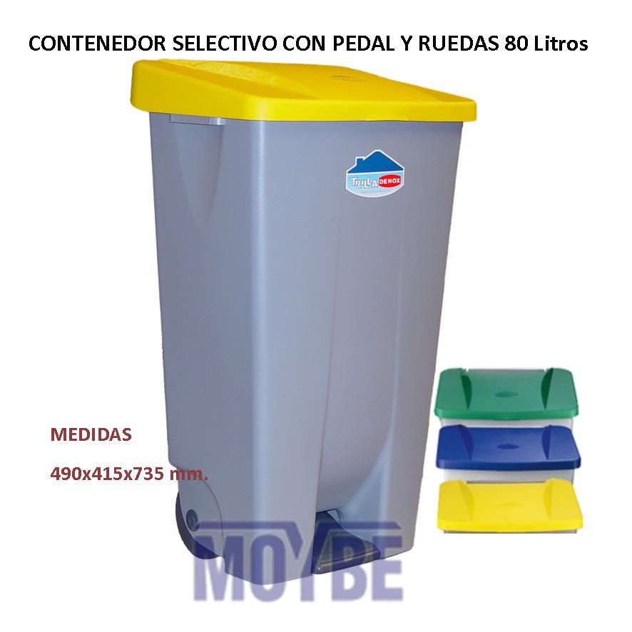 Contenedor Selectivo Ruedas con Pedal (80 litros)