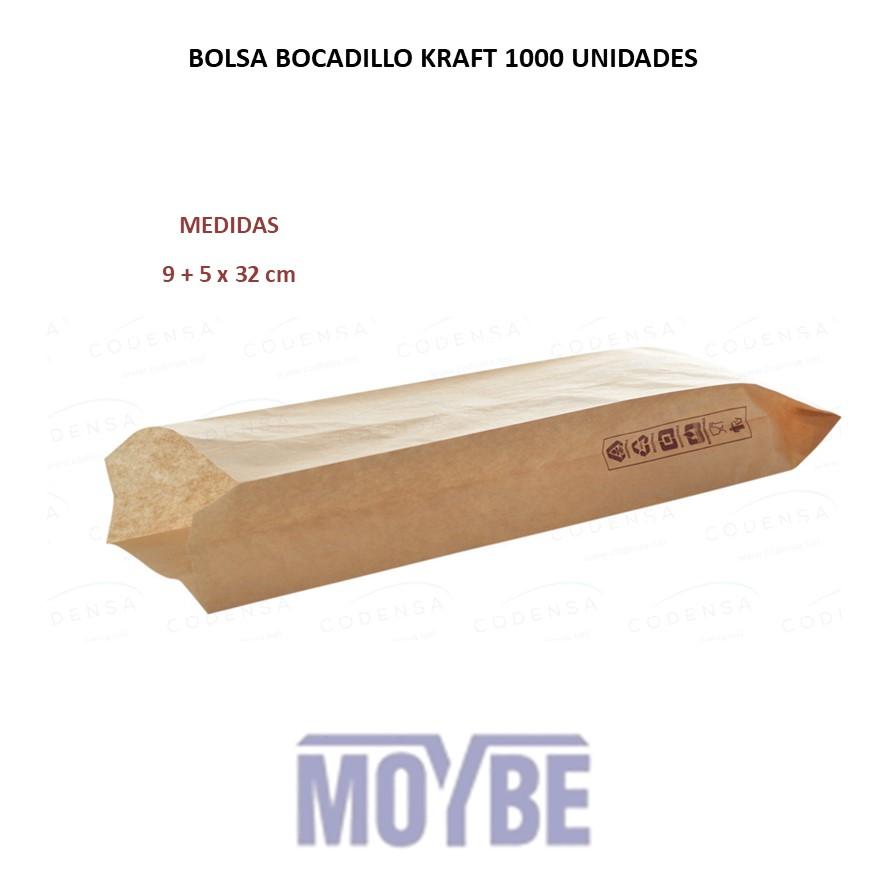 Bolsa Bocadillo KRAFT 9+5x32 (1000 unidades): 13,10 €