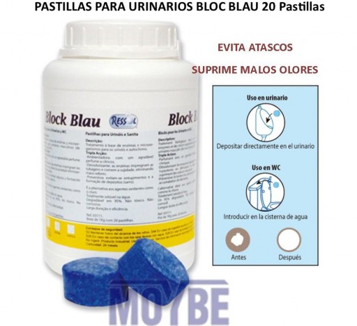 Pastillas W.C. Block Blau ( Bote 20 Pastillas) 1 Kilo [0]