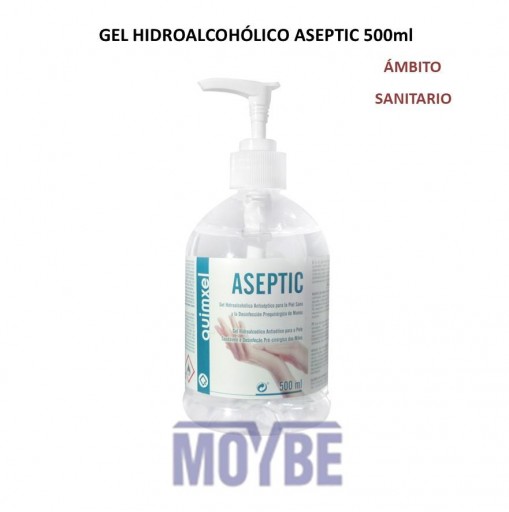 Gel Hidroalcoholico ASEPTIC Dosificador 500 ml.