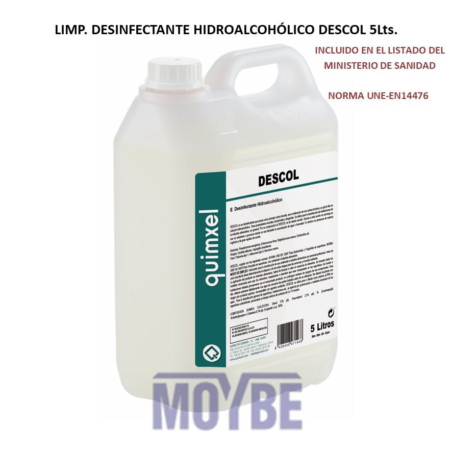 Limpiador Desinfectante Hidroalcohólico DESCOL 5Lts