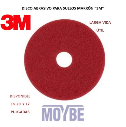 Disco Abrasivo Para Suelos Rojo "3M"