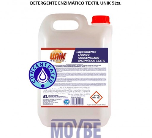 Detergente Líquido  Concentrado Enzimático Textil UNIK 5 Lts. [0]