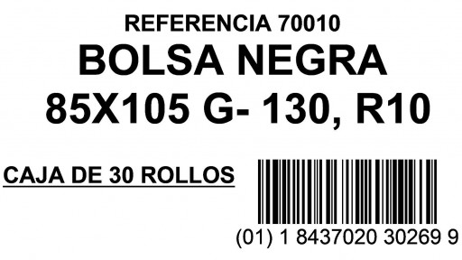 Saco Basura 85x105 Galga 130 Rollo 10 Unidades [1]