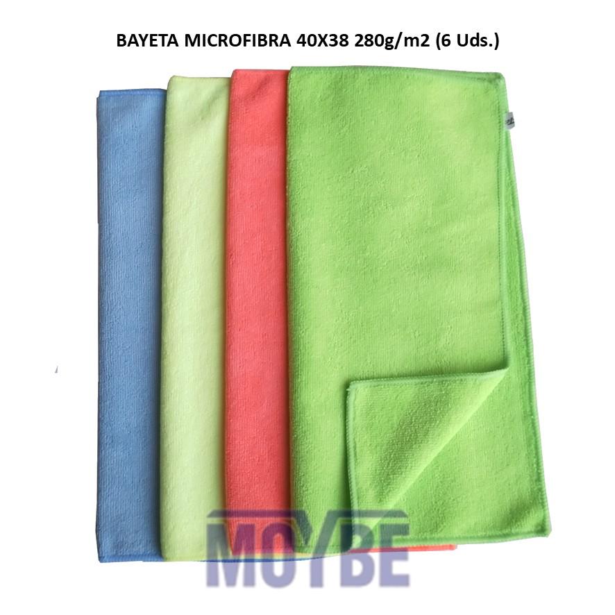 Comprar BAYETAS MICROFIBRA LIMPIA CRISTALES 40x38 cm PACK 6 UDS. 