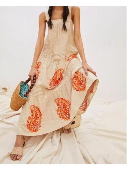 MELOCOTON. VESTIDO SUELTO DE TIRANTES