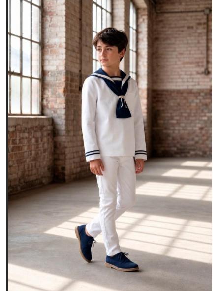 2021. TRAJE PRIMERA COMUNION MARINERO BLANCO Y MARINO [0]