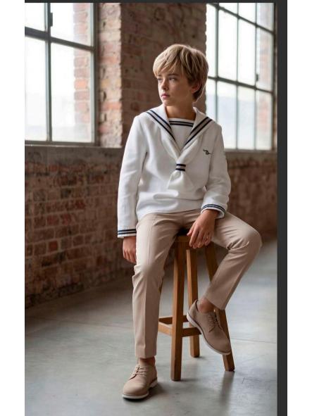 2092. CASACA MARINERA PRIMERA COMUNION. Se puede combinar con pantalón beige o blanco