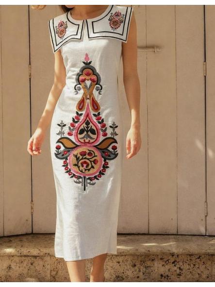 ROUSE. VESTIDO MIDI BORDADO [0]