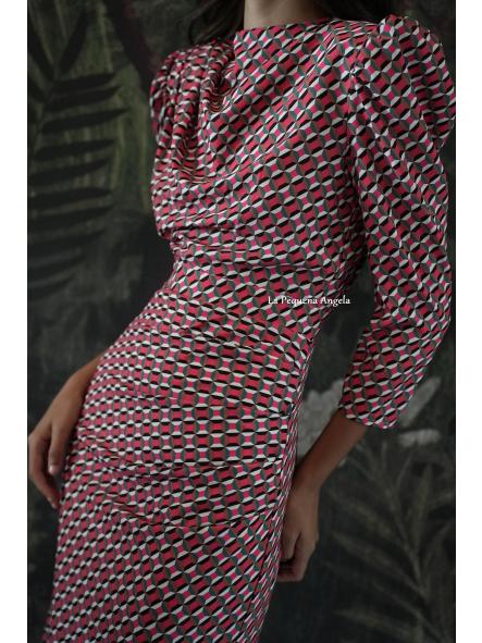 AURA.- VESTIDO MIDI ESTAMPADO