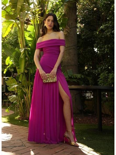 BACO. VESTIDO EN COLOR BUGANVILLA