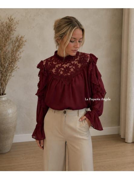 ANGY. BLUSA EN COLOR BURDEOS [0]