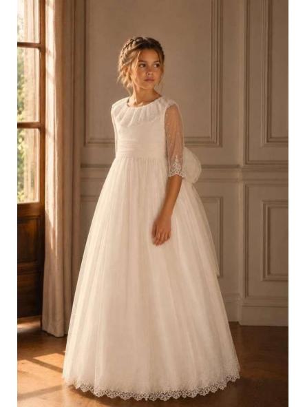 CAYETANA. VESTIDO PRIMERA COMUNION TUL BORDADO [0]
