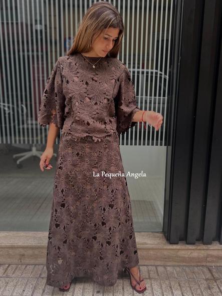 CHOCOLAT. CONJUNTO FERNANDA MARRON CHOCOLATE