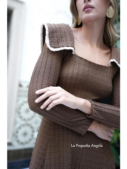 COBRE.-  VESTIDO PUNTO CALADO [3]