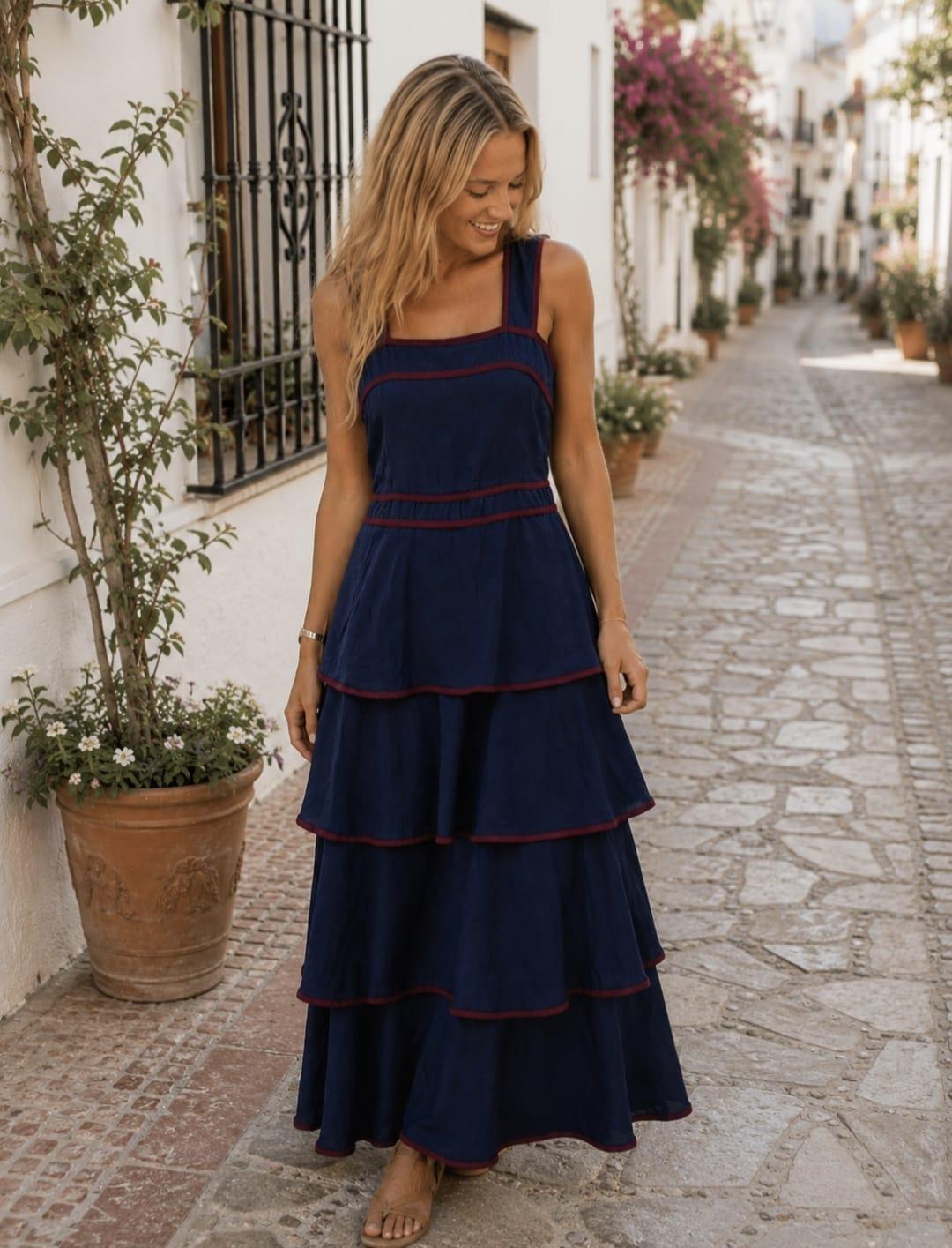 CONIL. VESTIDO MARINO