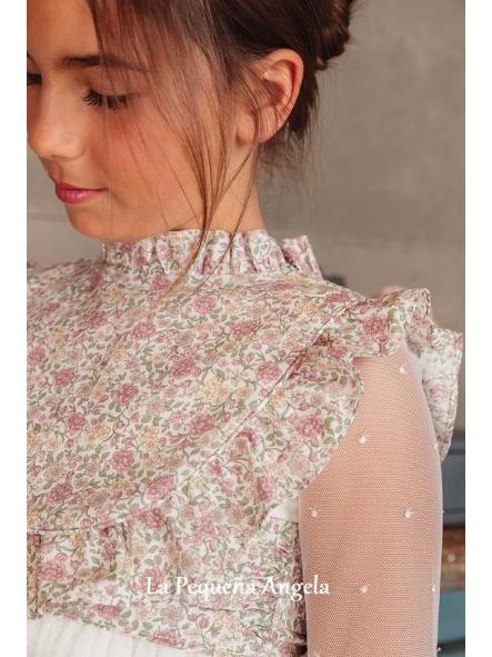 BIMBA. CUELLO BABERO Y  LAZADA A JUEGO PARA VESTIDO COMUNION.  [1]