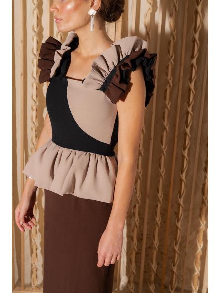 GRACA. VESTIDO TRICOLOR