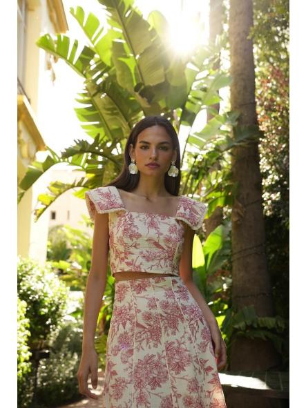 INDIA. CONJUNTO TOP Y FALDA
