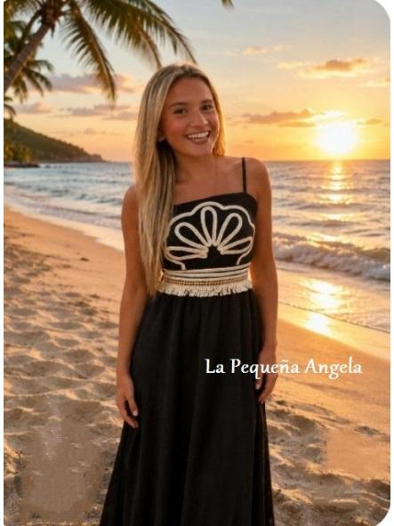 LEIA. VESTIDO NEGRO DE TIRANTES