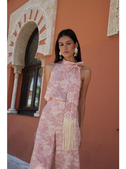 LEO. CONJUNTO TOP Y PANTALON BORDADO [0]