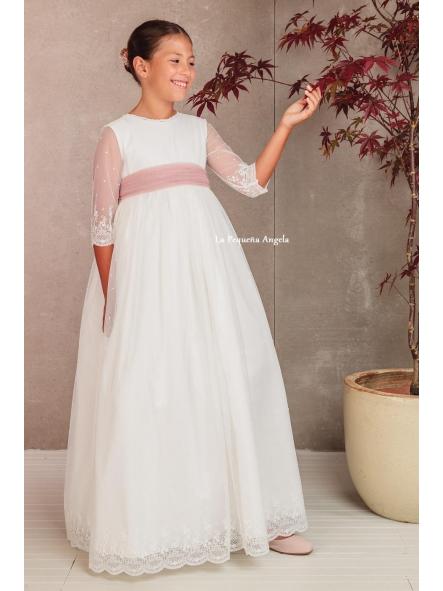 VESTIDO COMUNION LEONOR, FLOR DE C