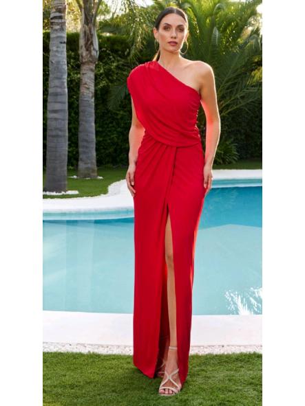 LUCHY. VESTIDO LARGO ROJO