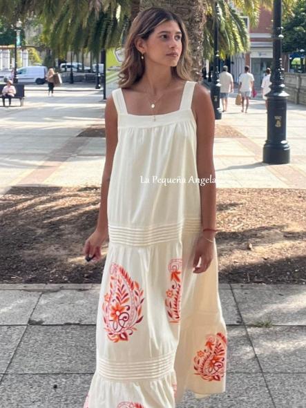 MELOCOTON. VESTIDO SUELTO DE TIRANTES