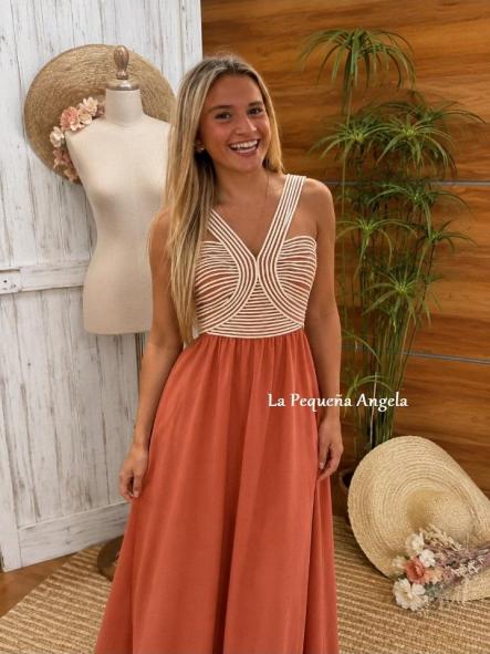 ROSLANA. VESTIDO TEJA