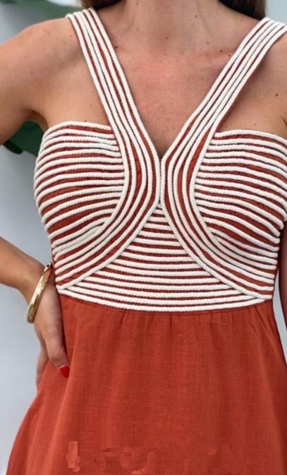 ROSLANA. VESTIDO TEJA