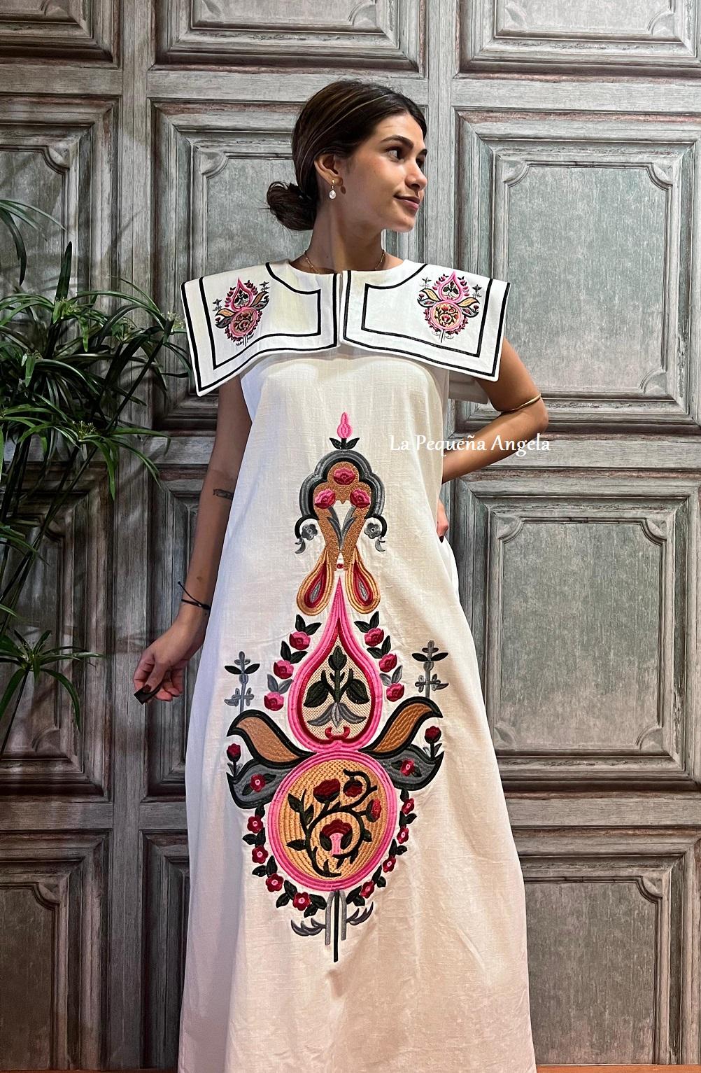 ROUSE. VESTIDO MIDI BORDADO