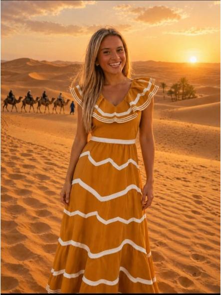 SANT TOMAS. VESTIDO CAMEL ANARANJADO [1]