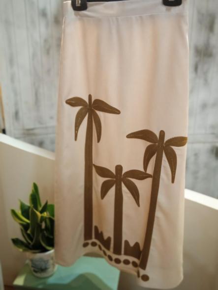 ATRANI. FALDA BEIGE CON BORDADO [0]